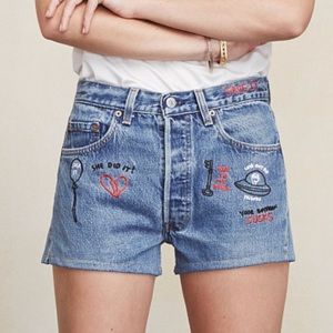 Reformation embroidered Memphis short